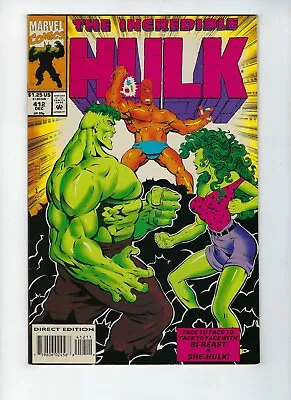 Buy INCREDIBLE HULK # 412 Marvel Comics Face To Face With She-Hulk Dec 1993 NM- • 3.95£