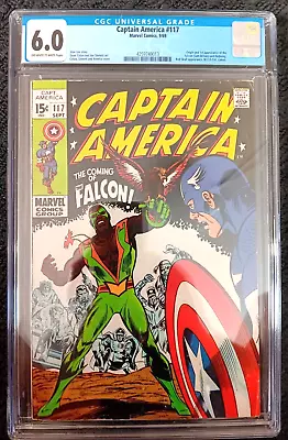Buy Captain America #117 CGC 6.0 1969 - 1st App. And Origin Falcon!! • 276.70£