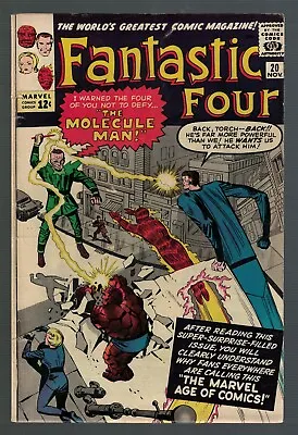 Buy Marvel Comics FANTASTIC FOUR 20 VGF 5.0 1963 1st Appearance Molecule Man • 379.99£