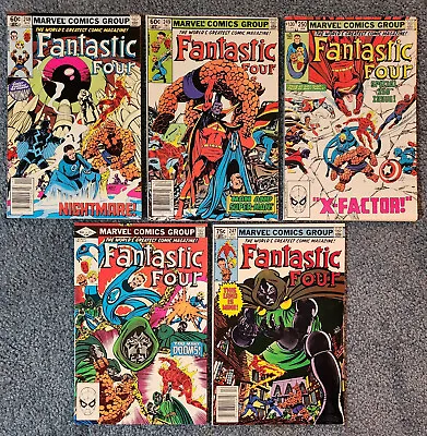 Buy FANTASTIC FOUR Lot Of 5 246,247,248,249,250 Marvel Comics 1982-83 G/VG To NM- • 25.69£
