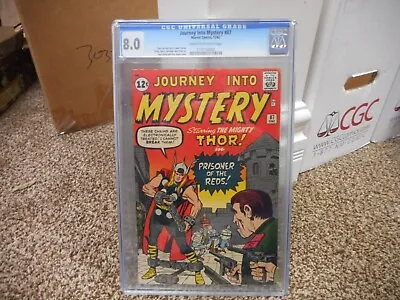 Buy Journey Into Mystery 87 Cgc 8.0 5th Appearance Of Thor 1st Print Stan Lee VF • 1,024.86£