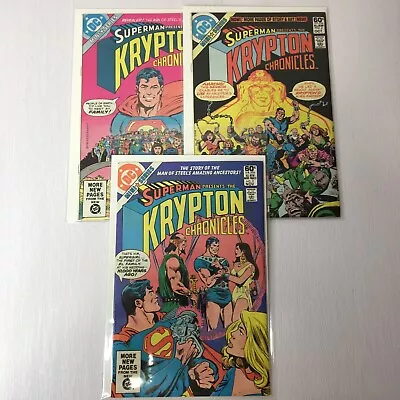 Buy Superman Presents The Krypton Chronicles 1-3 VF+ 8.5 Complete Series 1981 • 9.99£