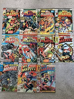 Buy Ms Marvel 1977 Lot 11 Comics Includes #1 & #20 UK Variant • 140£