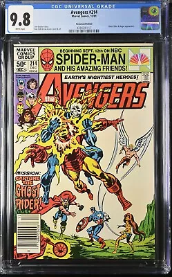 Buy Avengers #214 9.8 CGC NEWSSTAND Version 1981 BRONZE AGE Ghost Rider APPEARANCE • 218£