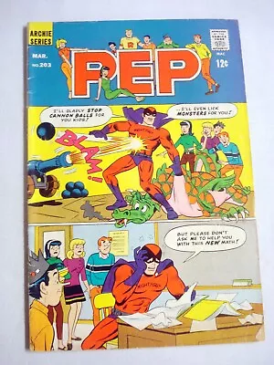 Buy Pep Comics #203 1967 Good+ Mighty Guy Cover, Pin-Up • 7.88£