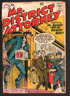 Buy MR. DISTRICT ATTORNEY #59 1957-DC-Bomb Threat Cover-Mystery Museum-P/FR • 14.11£