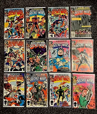 Buy Marvel Comics Super Heroes Secret Wars Complete Set 1-12 Many Newsstand #8 Read • 306.70£