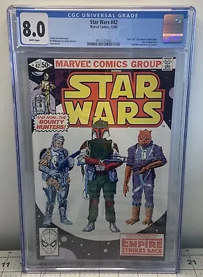 Buy Star Wars #42 CGC 8.0 VF VTG 1980 1st Full Cover Appearance Of Boba Fett Key • 180.95£