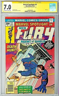 Buy Marvel Spotlight #31 CGC SS 7.0 (Dec 1976) Nick Fury, Signed By Howard Chaykin • 71.13£