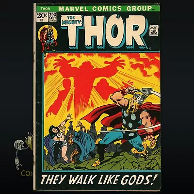 Buy Marvel Comics THOR #203 1st Appearance Of The Young Gods 1972 Solid Mid-Grade! • 6.32£