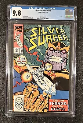 Buy Silver Surfer #34 (1990) CGC 9.8 ~ Return Of Thanos! ~ Brand New Case • 196.86£