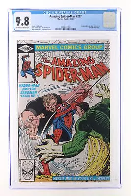 Buy Amazing Spider-Man #217 - Marvel Comics 1981 CGC 9.8 Sandman + Hydro-Man Combine • 101.95£
