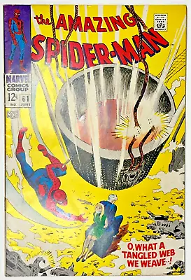 Buy AMAZING SPIDER-MAN #61 VF+ - 1st Gwen Stacy Cover - 1968 Marvel Comics • 99.66£