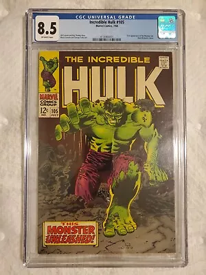 Buy Incredible Hulk 105 CGC 8.5  First Missing Link, Silver Age Beauty! 🔥 • 217£