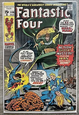 Buy Fantastic Four 108 1st App. Nega-Man & Annihilus Appearance Marvel 1971 • 35.63£