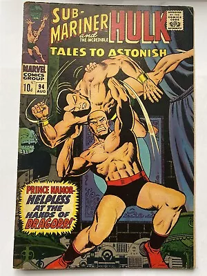 Buy TALES TO ASTONISH #94 Sub-Mariner Hulk 1967 Marvel Comics UK Price VG • 9.95£