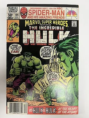 Buy Marvel Super-Heroes Featuring The Incredible Hulk - Issue # 104 - 1981. • 3.95£