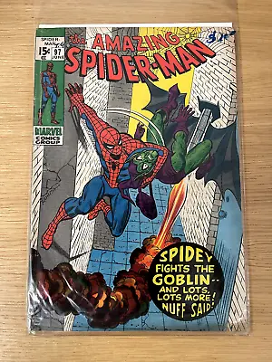Buy Amazing Spider-Man #97 - Drug Issue Green Goblin Marvel 1971 Comics • 59.27£