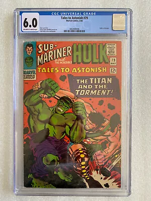 Buy Tales To Astonish #79 CGC 6.0 1966 - Hulk Vs. Hercules • 154.17£