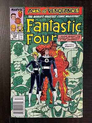 Buy Fantastic Four #334 Newsstand VF Copper Age Comic Featuring Captain America! • 3.15£
