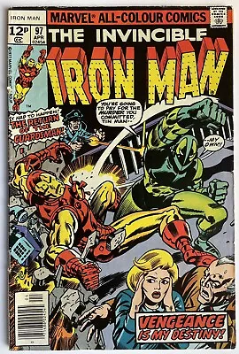 Buy Invincible Iron Man #97 (1977) Guardsman Appearance UK Price Variant • 5.95£