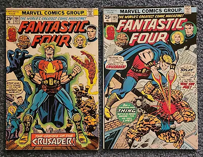 Buy Fantastic Four #164(FN) + 165(FN+) Marvel Comics 1975 Crusader Appearances • 17.38£