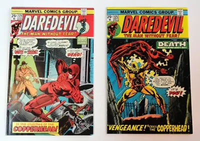 Buy Daredevil #124 & #125 High Grade (FN-NM) Copperhead, & Black Widow Appearance • 51.39£
