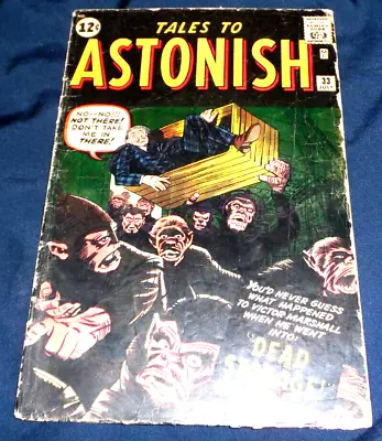Buy Tales To Astonish #33, Classic Silver Age 1962, Ditko & Kirby Art, Pence, Uk • 89.99£