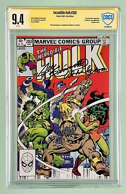 Buy Incredible Hulk #282 (CBCS Not CGC 9.4) 1983, 1st She-Hulk Team-Up, 2x Signed! • 137.96£