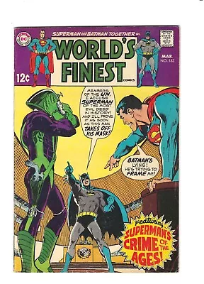 Buy World's Finest #183: Dry Cleaned: Pressed: Scanned: Bagged & Boarded! VF 8.0 • 22.11£