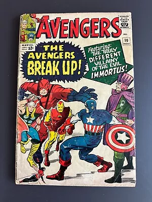 Buy Avengers #10  1st App. Immortus - Marvel Comics 1964 MCU Kang • 71.96£