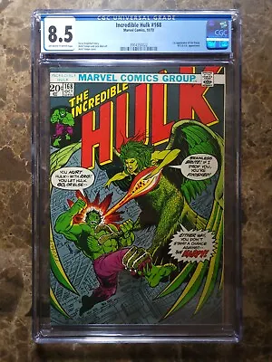 Buy Incredible Hulk #168 CGC 8.5 VF+ 1973 Trimpe Art  MODOK 1st Appearance Harpy • 136.59£
