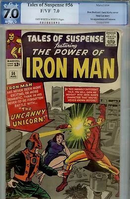 Buy Tales Of Suspense #56-pgx 7.0-higrade 1st Unicorn- Jack Kirby Cvr-1964 • 467.87£
