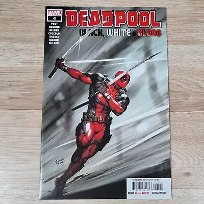Buy Deadpool Black White & Blood #4 Ryan Brown Cover Marvel Comics 2022 - NM • 11.91£
