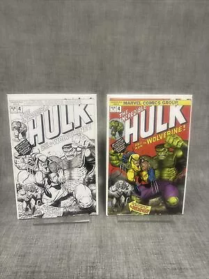 Buy HULK #4 - Arthur Adams - Exclusive Art Variant Set - Homage To Wolverine 181 • 47.99£