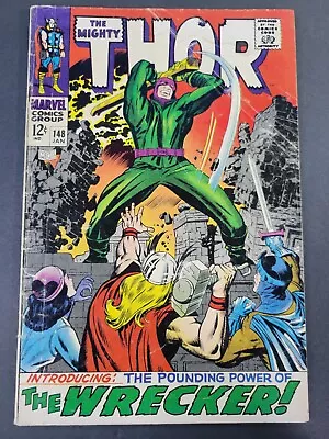 Buy Thor #148 Marvel Comics 1968 1st Appearance Of The Wrecker The Mighty • 18.37£