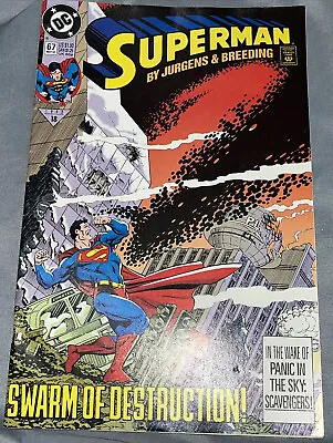 Buy 1992 DC Comic Book Superman No.67 Swarm Of Destruction VG Condition • 3.19£