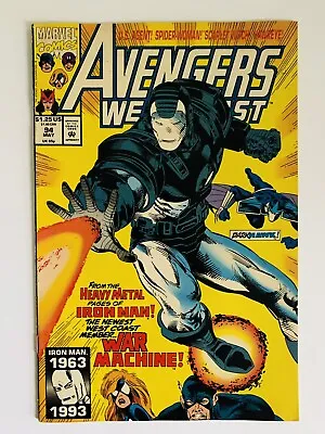 Buy Avengers West Coast #94 8.5 Vf+ 1993 1st James Rhodes As War Machine Marvel • 25.38£