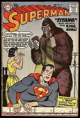 Buy Superman #127 DC Comics 1959 (VG+) Origin & 1st App Of Titano! L@@K! • 45.56£