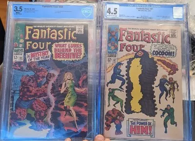 Buy Fantastic Four # 66 Cbcs 3.5 & 67 CGC 4.5 1967 1st App Him Warlock 2 Book Origin • 164.12£