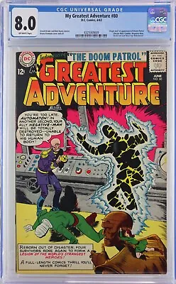 Buy My Greatest Adventure #80 1963 Cgc Grade 8.0  Off White Pages • 1,655.69£