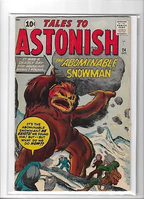 Buy Tales To Astonish # 24 Very Good [1961] Kirby Monster Cover • 69.95£