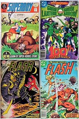 Buy 4 VTG DC Comics GREEN LANTERN ARROW #100 SUPERBOY #183 The FLASH #s 180 & 257 • 27.56£