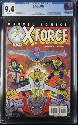 Buy X-Force #116 CGC 9.4 - Marvel 2001 - 1st App Of U-Go Girl, Doop, Anarchist, Etc • 39.79£