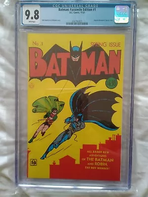 Buy  Batman #1  Facsimile  Cgc 9.8  Nm / Mint 🔥🔥  • 74.99£