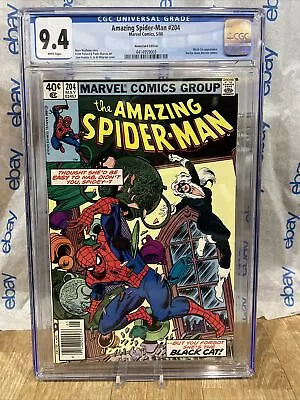 Buy Amazing Spider-man #204 CGC 9.4 NEWSSTAND Blackcat Marvel 1980 Graded Comic • 67.95£