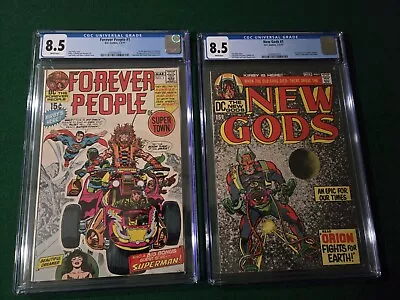 Buy Forever People 1 & New Gods 1 CGC 8.5 White Pages 1st Full App Of Darkseid Nice! • 279.41£
