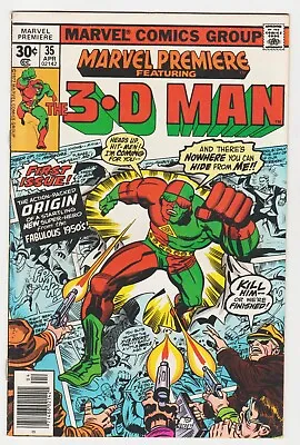 Buy Marvel Premiere #35 3-d Man (origin) 1977 Jack Kirby King Kong Movie Ad • 9.46£