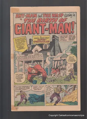 Buy Tales To Astonish  49 Marvel Comic Book 1963 Coverless Antman Becomes Giant Man! • 20.08£