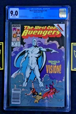Buy West Coast Avengers #45 Newsstand 1st White Vision! Disney+ CGC 9.0 3737271015 • 100£